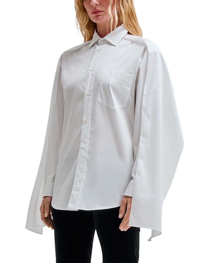 Darkpark Scarf Overlay Button Front Shirt