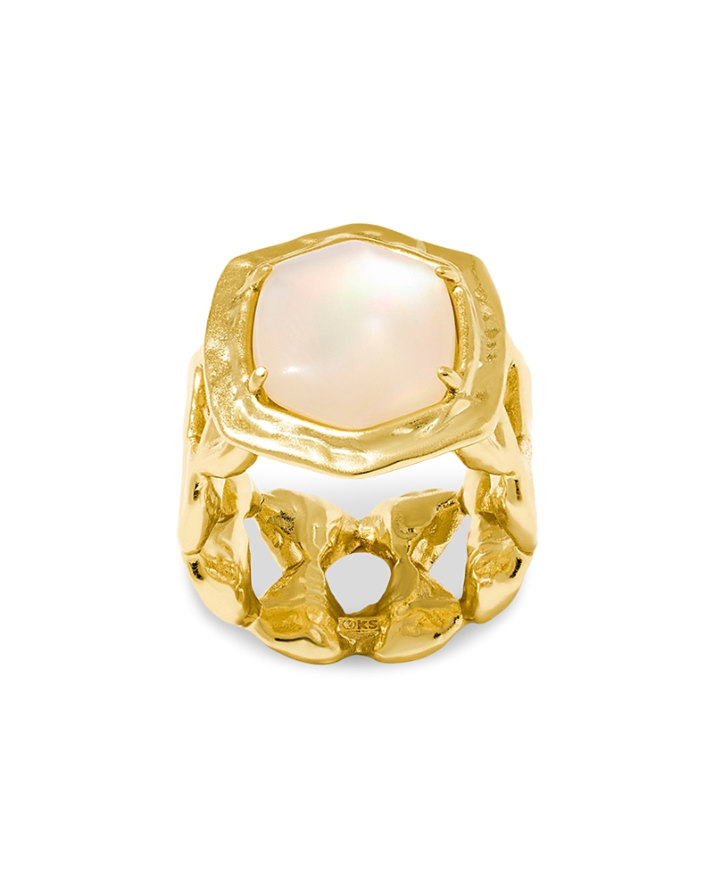 Kendra Scott Daphne Tiger Stripe Openwork Stone Cocktail Ring
