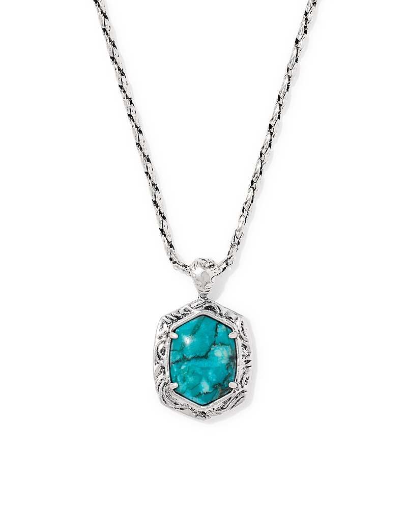 Kendra Scott Daphne Tiger Stripe Frame Stone Pendant Necklace, 30-32