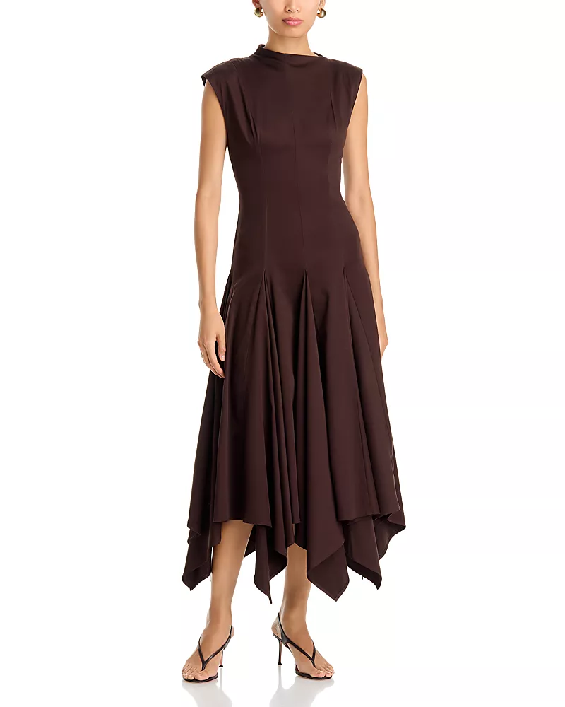 Black Halo Eloidie Handkerchief Hem Sleeveless Dress