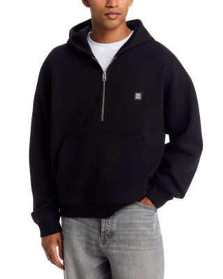 Dabinhood Cotton Blend Half Zip Hoodie