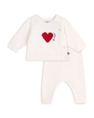 Girls' Wool & Cotton Heart Sweater & Pants Set - Baby