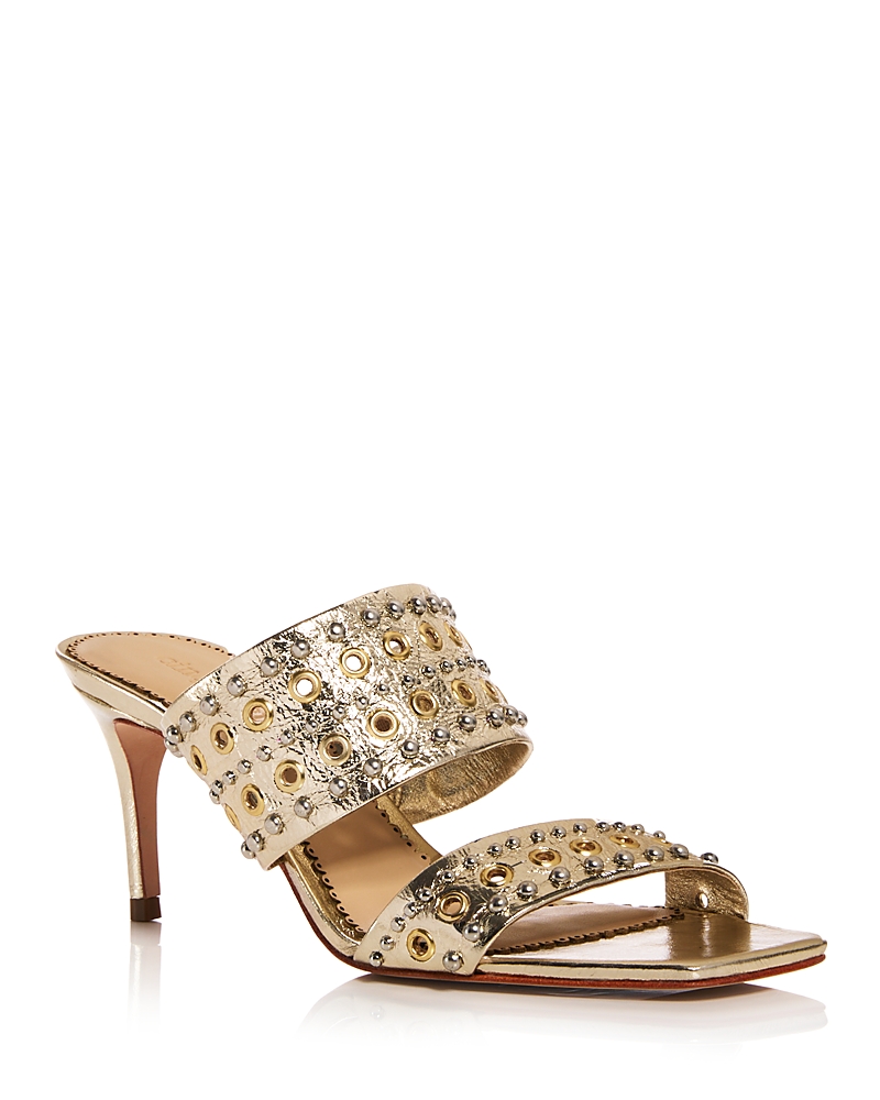 Cinq a Sept Women's Sutton Embellished Metallic Leather Sandals