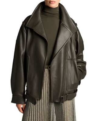 Leather Oversized Biker Jacket