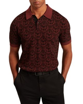 Jesson Short Sleeve Floral Jacquard Polo