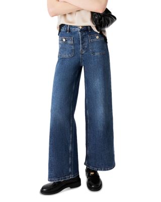 Prairo High Rise Wide Leg Jeans in Blue