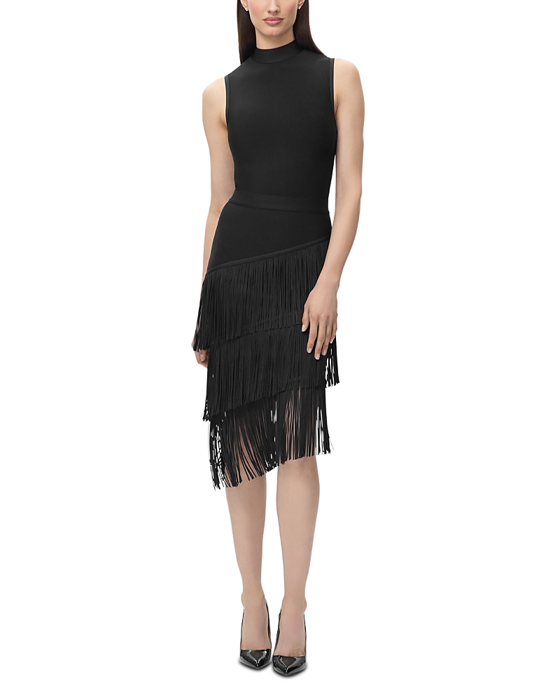Herve Leger The Cassi Fringe Hem Dress