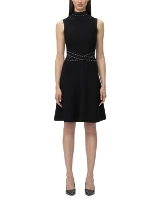 The Jessica Mock Neck Flare Dress