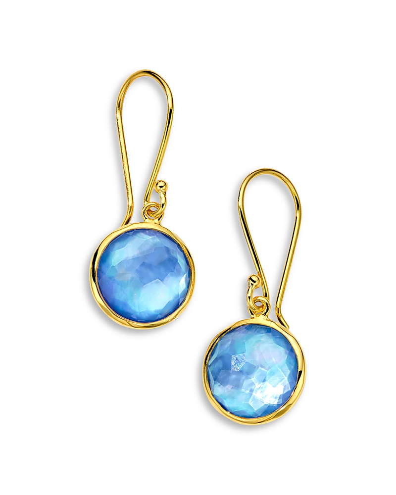 Ippolita 18k Yellow Gold Lollipop Lapis, Mother Of Pearl, & Crystal Triplet Bezel Drop Earrings