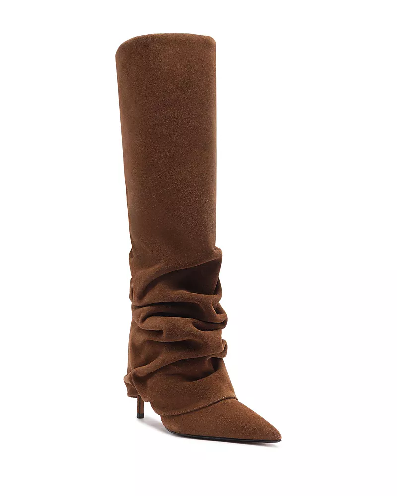 Schutz Women's Mikki Up Cloak Suede Knee High Boots
