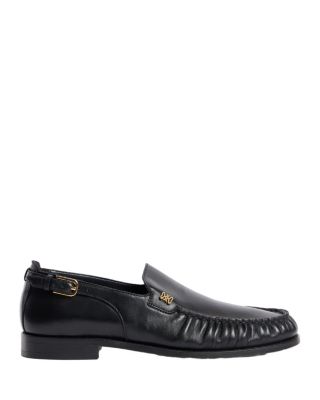 Women's Leather Buckle Loafers