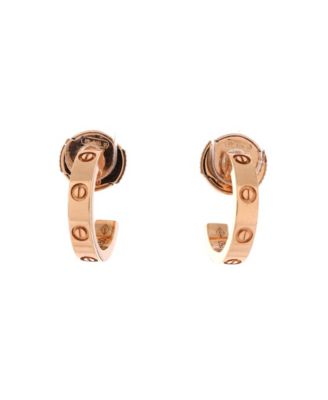  Small Love Hoop Earrings 18K Rose Gold