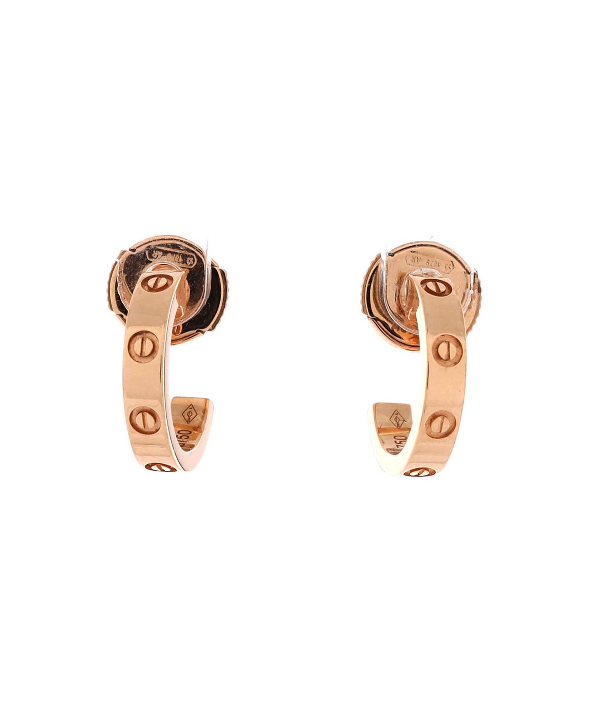 Pre-Owned Cartier Small Love Hoop Earrings 18K Rose Gold