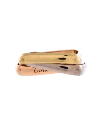 Pre-owned Pre-owned Cartier  Cartier Medium Trinity Cushion Ring 18k Tricolor Gold