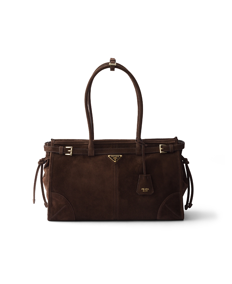 Prada Bonnie Large Suede Handbag