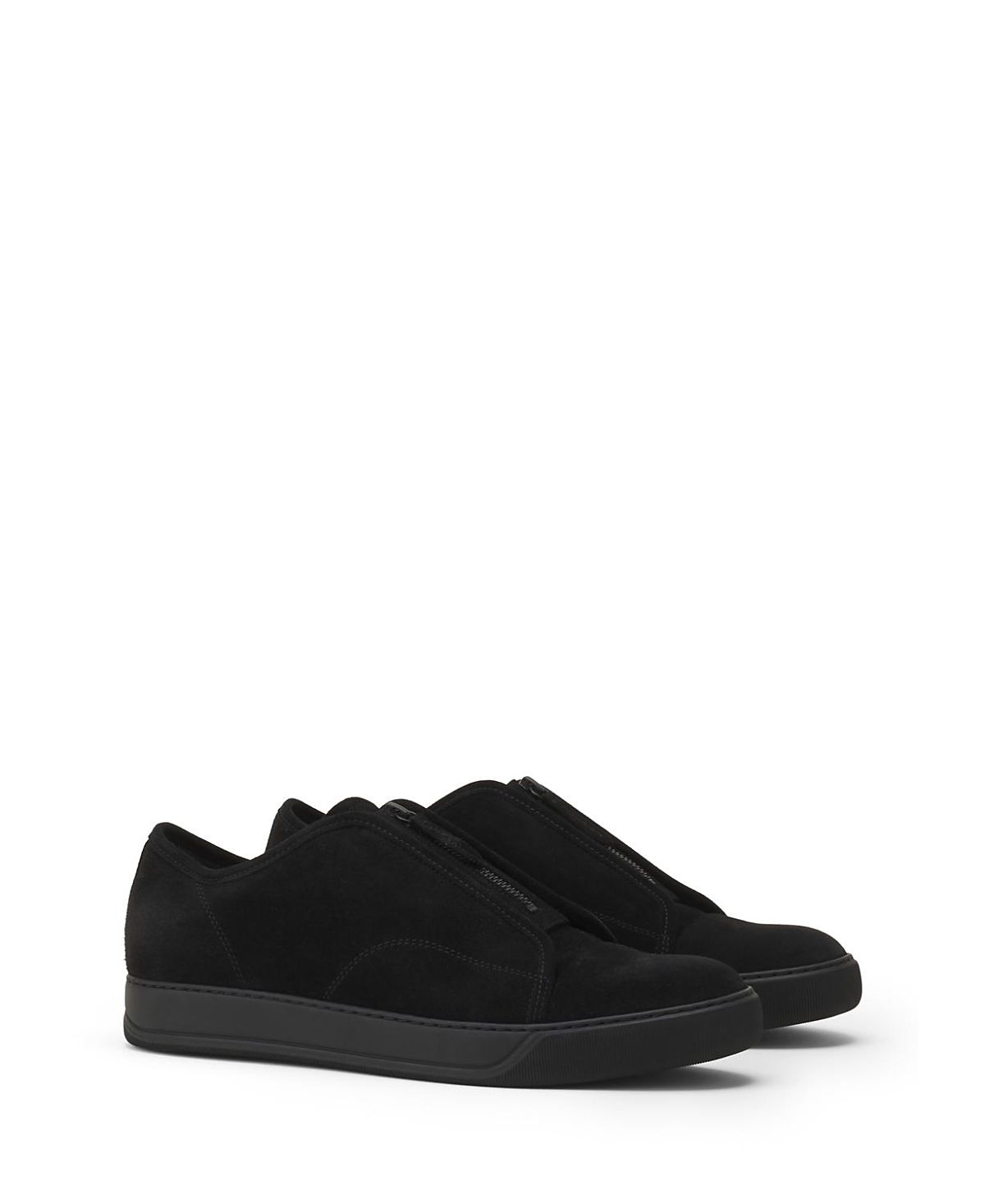 Lanvin Dbb1 Suede Zip Sneakers