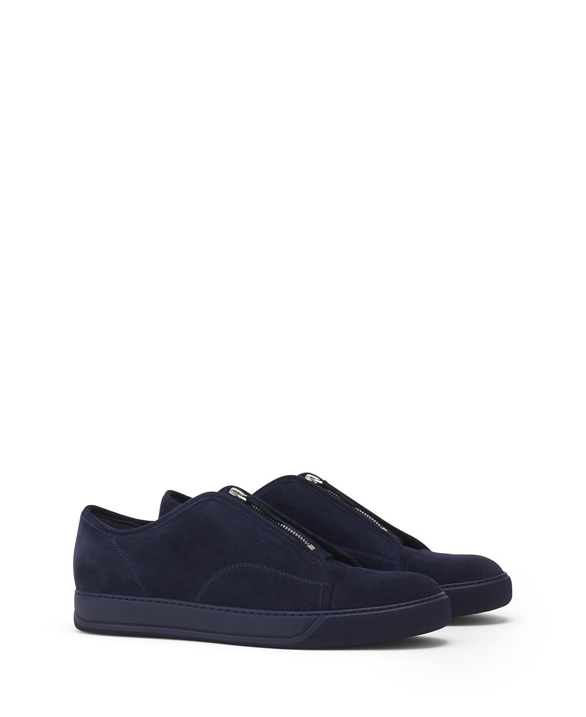 Lanvin Dbb1 Suede Zip Sneakers