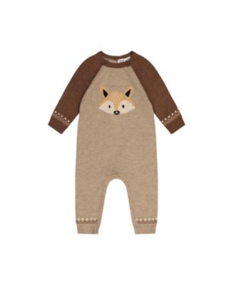 Boys' Knitted Intarsia Fox Fair Isle Romper - Baby