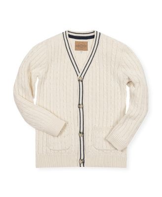 Boys' Organic Cable Cardigan Sweater with Tipping - Little Kid