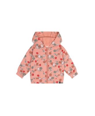 Girls' French Terry Cat Hooded Zip Cardigan - Baby
