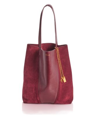 Spin Medium Suede & Leather Tote