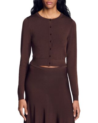 H26GIOVANNI Semi Sheer Cropped Cardigan