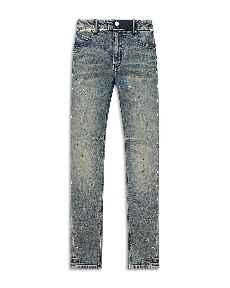 RtA Bryant Skinny Fit Jeans in Marine Paint Stud