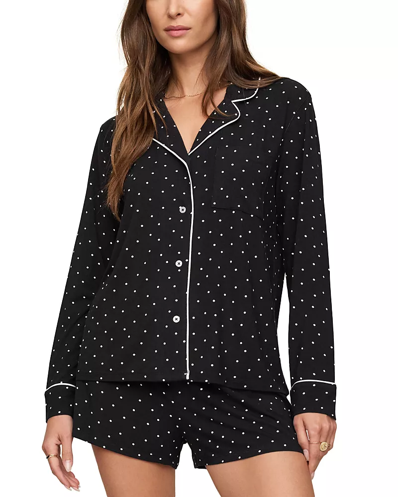 Z Supply Luxe Dot Print Pajama Shirt