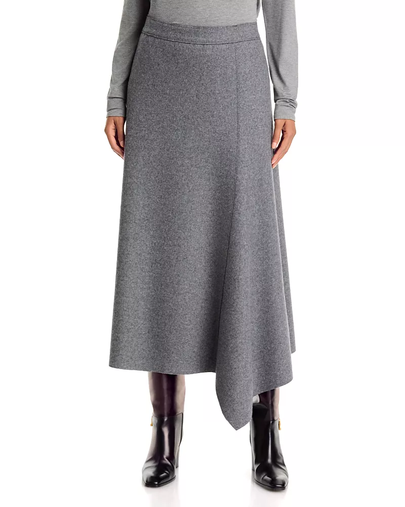 Lafayette 148 New York Wool-Blend Asymmetric Flare Skirt
