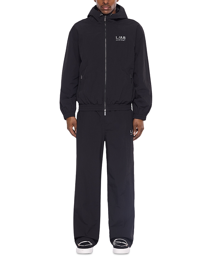 Off-White Relaxed Fit Reflective Diagonal Graphic Logo Track Pants