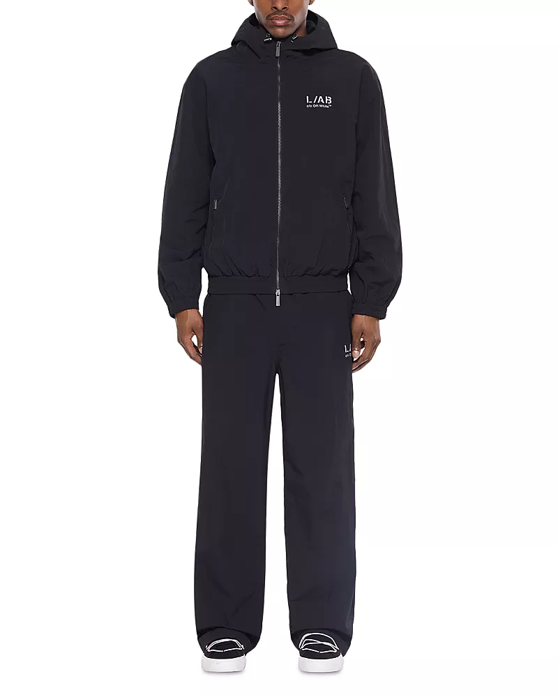 Off-White Relaxed Fit Reflective Diagonal Graphic Logo Track Pants