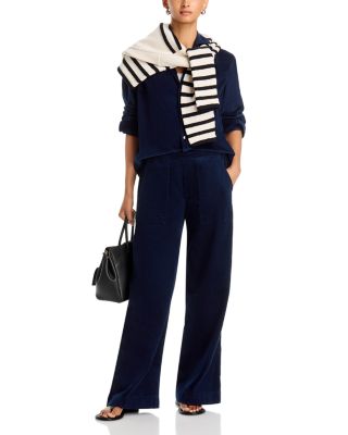 Cotton Printed Relaxed Button Up Shirt & Madeline Cotton Patch Pocket Pull On Pants