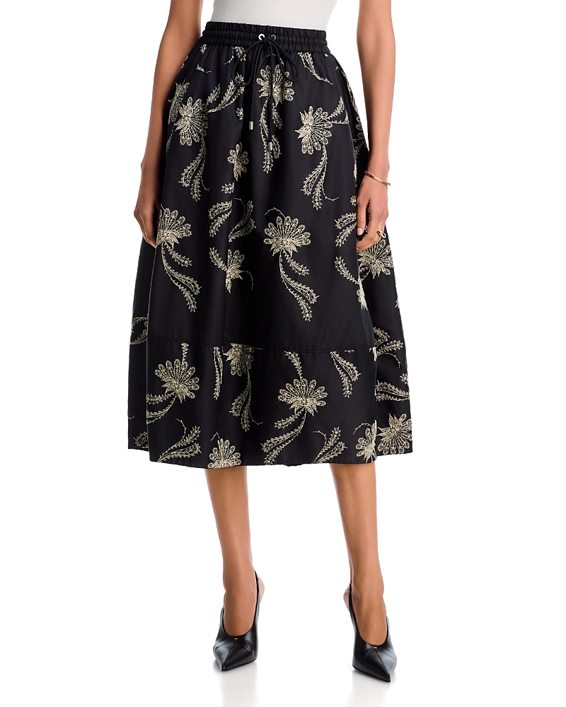 Cinq a Sept Sirani Embellished Paisley Fan Skirt