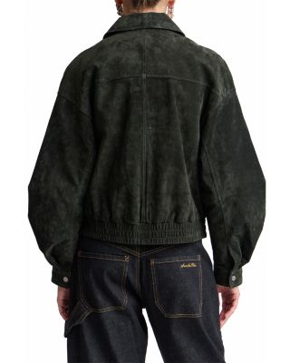 Suede Layered Bomber Jacket - thumbnail 5