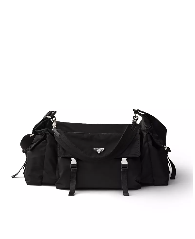 Prada Explore Re-nylon and Leather Duffel Bag