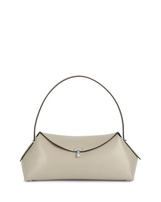 T-Lock Leather Top Handle Bag