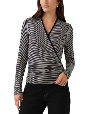Crossover Neck Side Shirred Top
