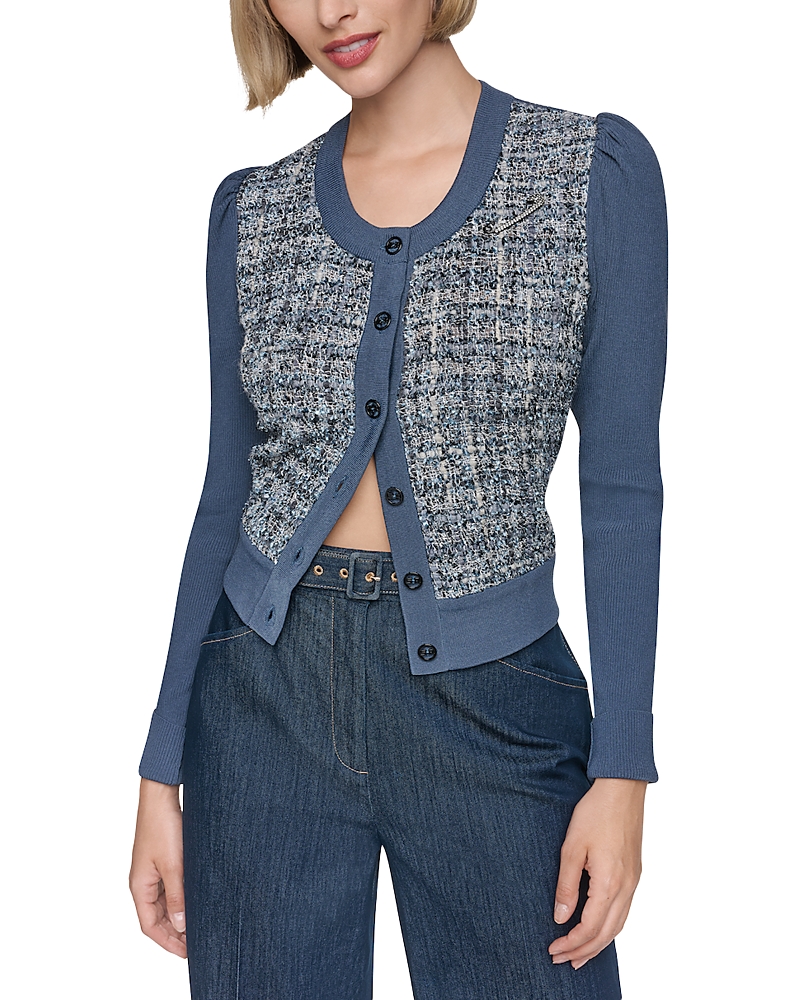 Sonia Rykiel Tweed Front Ribbed Jacket