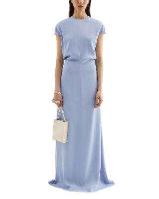 Jil Sander Satin Cap Sleeve Dress