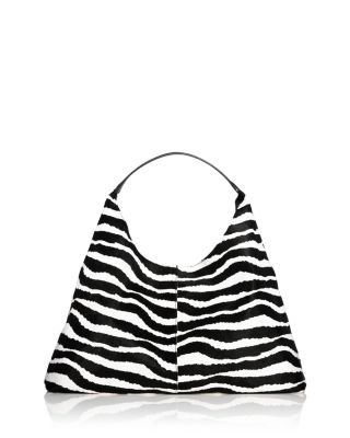Zebra Print Calf Hair Shoulder Bag - Exclusive