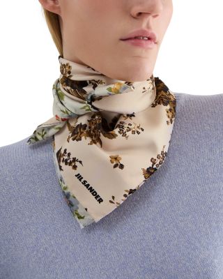 Printed Silk Foulard Scarf