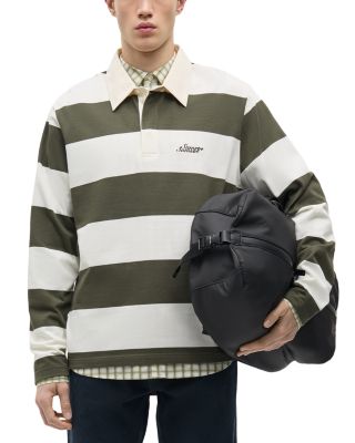 Sakevin Relaxed Cotton Stripe Polo Shirt
