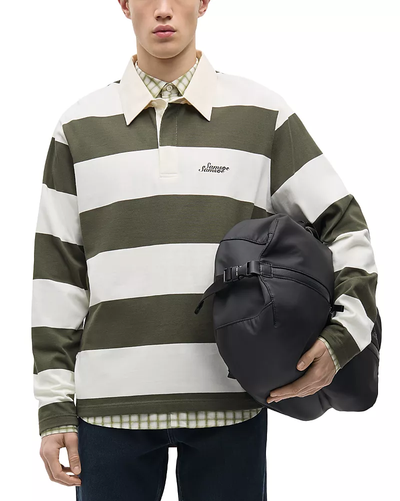 Samse Samse Sakevin Relaxed Cotton Stripe Polo Shirt