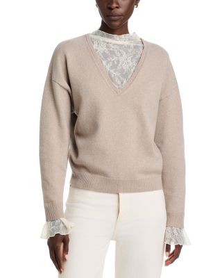 Valentina Lace Inset Sweater