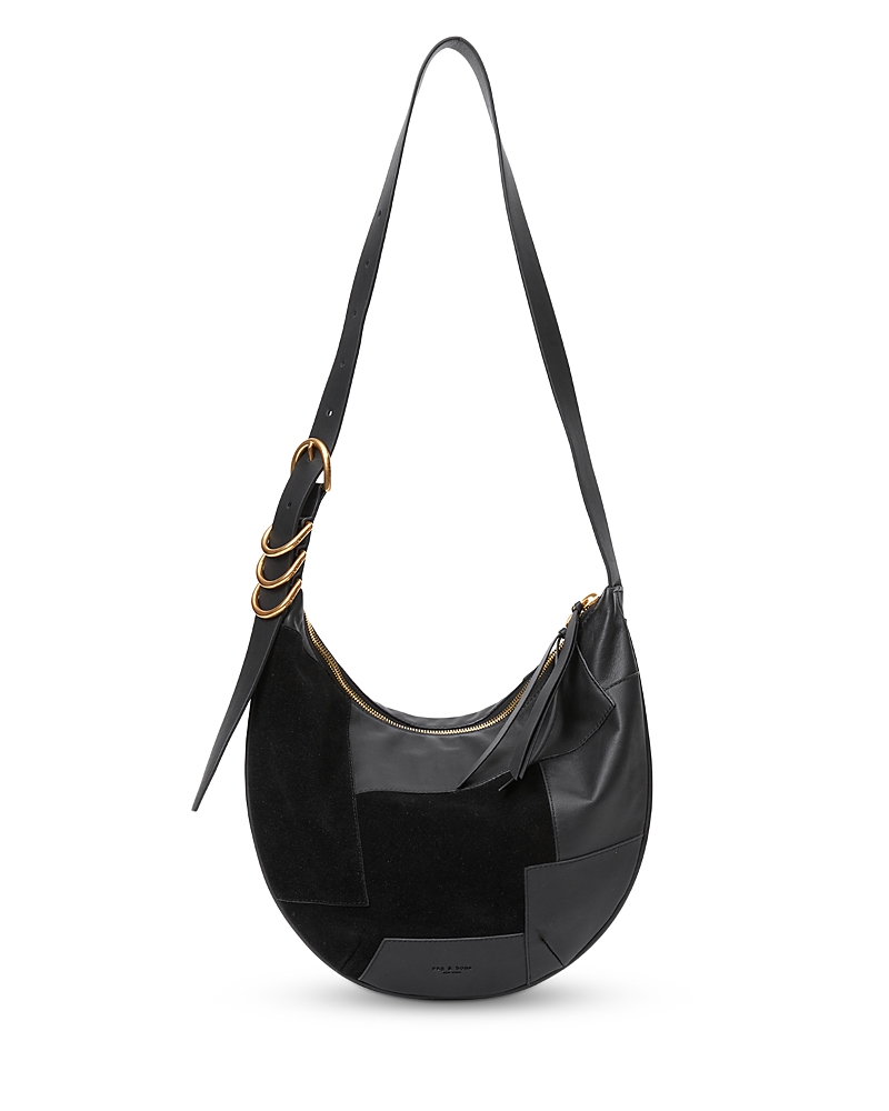 Rag & Bone Mercer Medium Patent Leather Hobo Bag · NO SIZE