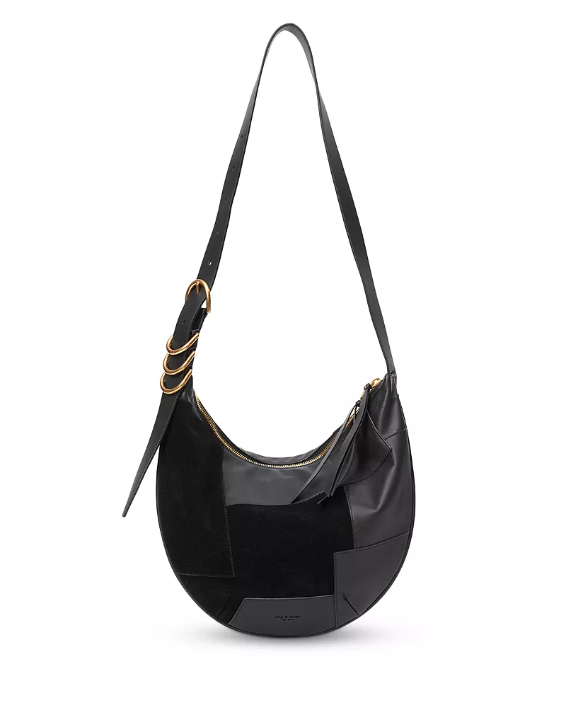 rag & bone Mercer Medium Patent Leather Hobo Bag