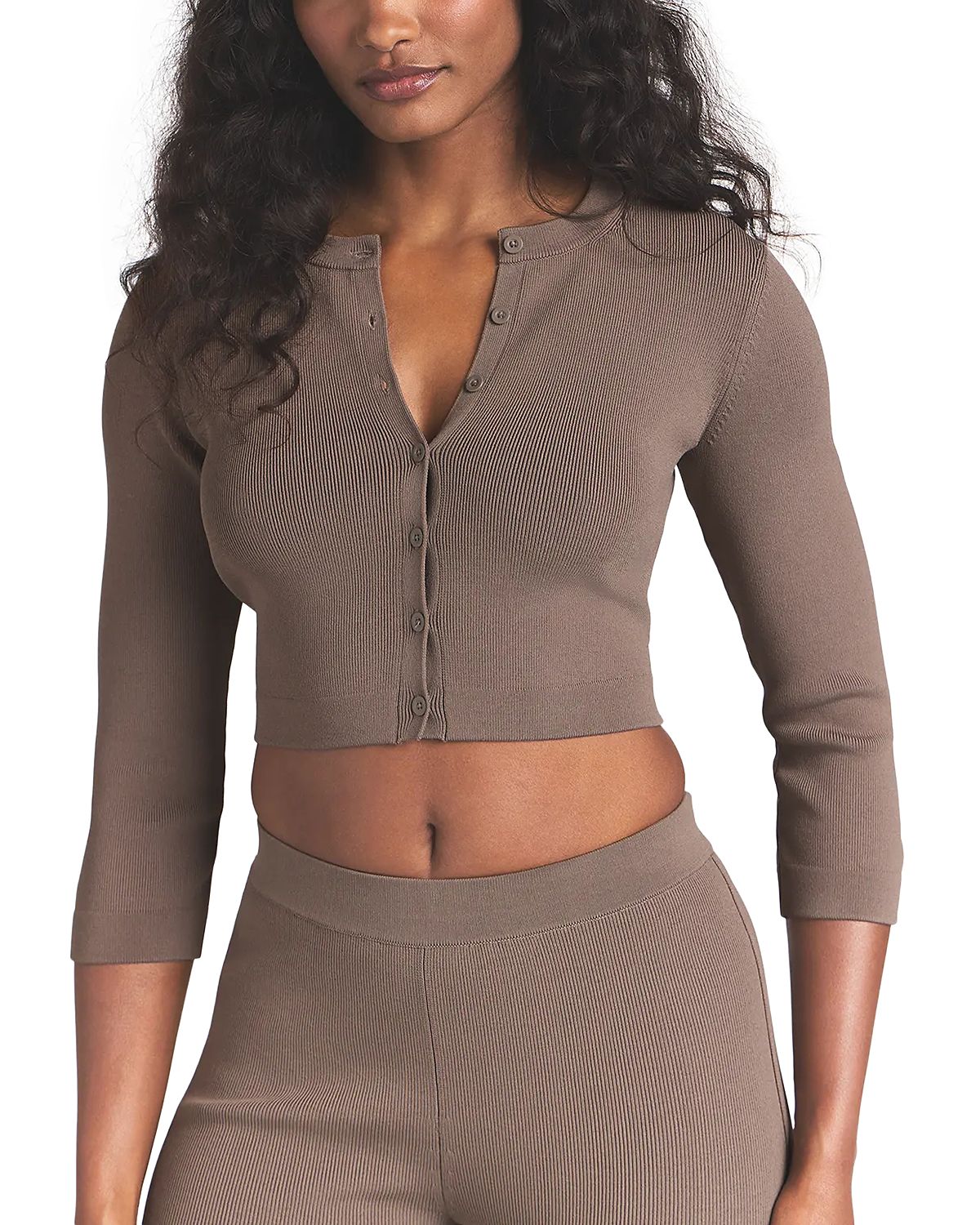 Skims Refined Knit Crop Cardigan