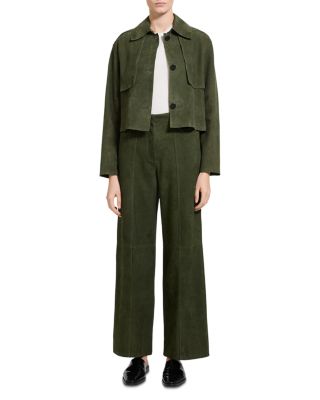 Reece Cropped Suede Trench Coat - thumbnail 7
