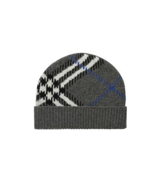 Check Cashmere Blend Beanie