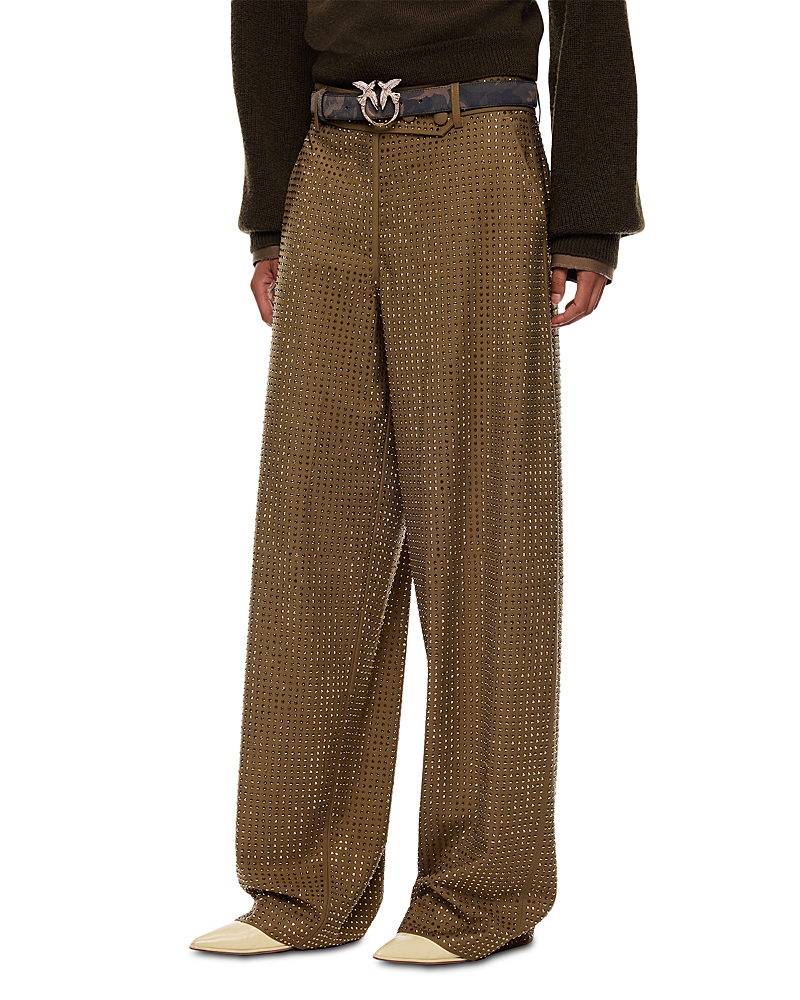 Pinko Solopaca Embellished Wide Leg Pants
